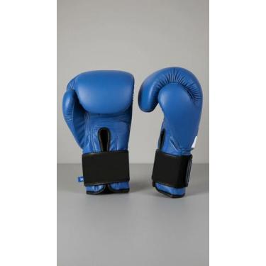 Imagem de Luva de Boxe e Muay Thai Profissional Azul PU Premium - Congratulation