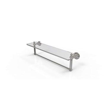 Imagem de Prateleira de vidro DT-1TB/22-SN da Allied Brass com barra de toalha, 56 cm x 12 cm