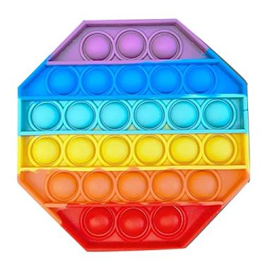 Imagem de Pop It Brinquedos pais-filhos para Colorido adultos e crianças - Brinquedo Sensorial Anti Stress e Ansiedade (0ctógono colorido)