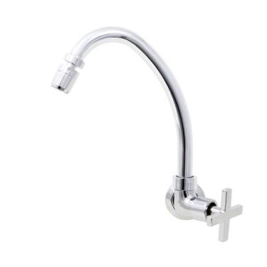 Imagem de Torneira Cozinha De Parede Cromada C29 Arejador Articulado