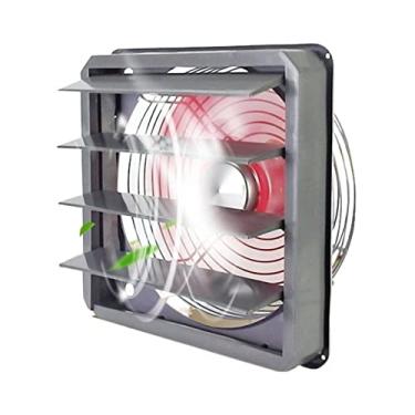 Imagem de Fã exausto Ventilador do ventilador de persianas, 14/12/16 polegadas poderoso ventilador de exaustão, exaustor de metal industrial doméstico com tampa de rede protetora Ventiladores de ventilação