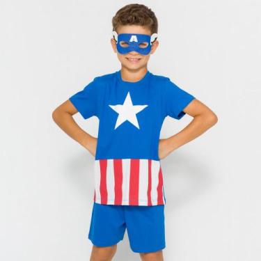 Imagem de Pijama Infantil Capitão América Avengers - Marvel 52.05.0048 - Evanild