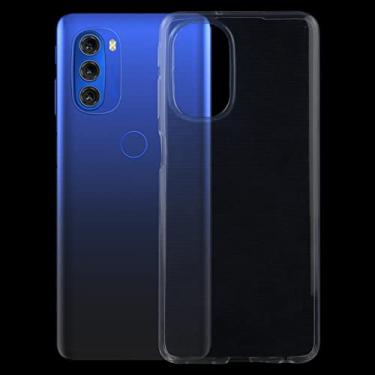 Imagem de YUNCHAO Caixa de telefone Para Motorola Moto G51 5G 0,75mm Ultra-Fiin Filpin Transparent TPU Case capa para celular