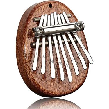Imagem de KMDJG Kalimba 8 teclas requintado piano dedo polegar, bom acessório musical pingente dedo piano presente para crianças MUSIC001 0