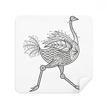 Imagem de Limpador de tela para óculos longos com pintura de pássaro, tecido de camurça, pacote com 2