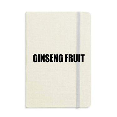 Imagem de Caderno Ginseng frutas nome alimentos capa dura diário clássico presente A5