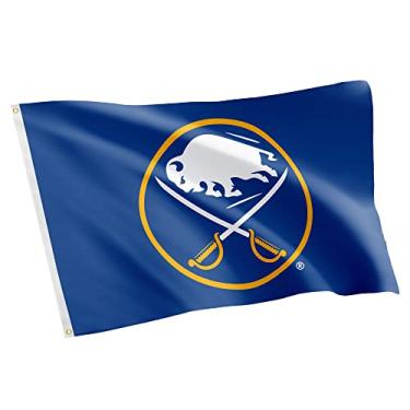 Imagem de Desert Cactus Bandeira do time Buffalo Sabres NHL National Hockey League 100% poliéster para ambientes internos e externos 1,5 m x 1,5 m (Design #1)