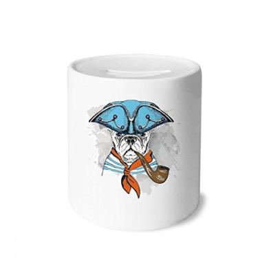 Imagem de DIYthinker Linda roupa de cachorro ilustração em aquarela caixa para dinheiro caixa de cerâmica porta-moedas presente de cofrinho