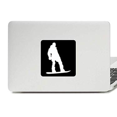 Imagem de Adesivo de vinil para notebook Skateboarding Sport Black Outline Pattern Decal Paster Laptop Decoração PC