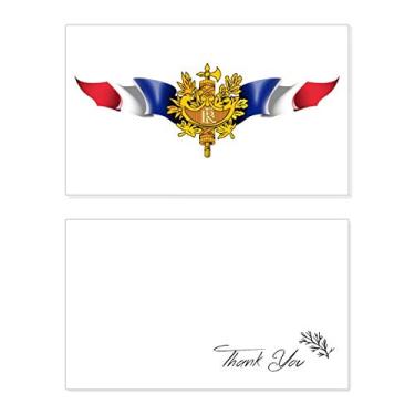 Imagem de Emblema nacional da bandeira da França Cartão de agradecimento de aniversário