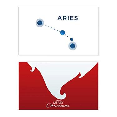 Imagem de Placa de Constelação Áries Zodíaco feriado feriado Feliz Natal Cartão de parabéns Mensagem de Natal