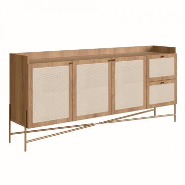 Imagem de Buffet Oslo 3 PT 2 GV Hanover e Dourado