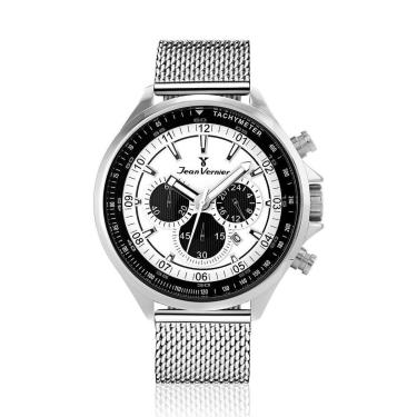 Imagem de Relógio Pulso Jean Vernier Masculino Aço 5 ATM Analógico-Masculino