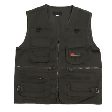 Imagem de Colete de Pesca Verão Ao Ar Livre Trabalho Safari Viagem Foto Coletes Com Vários Bolsos Casual Caminhadas Colete para Homem (2GG)