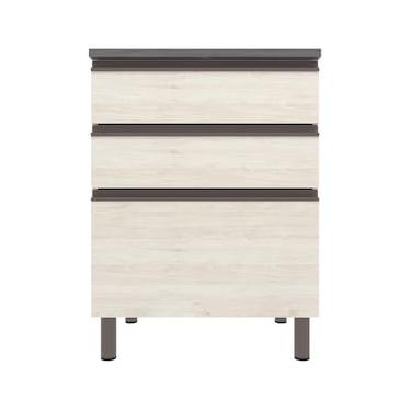 Imagem de Balcão Bartira Cristal MDP 15mm com 3 Gavetas - 60cm de largura