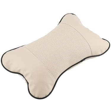 Imagem de Travesseiro de apoio de cabeça, almofada de apoio de pescoço, fofo para cadeirinha de carro(Bege)