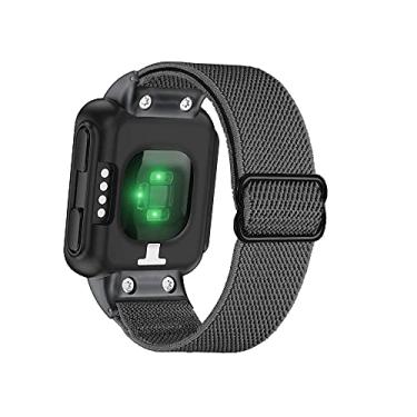 Imagem de C2D JOY Pulseira de nylon elástica compatível com Garmin Forerunner 35/30 Approach S10, acessório de substituição, One Size, Nylon, Sem Pedra Preciosa