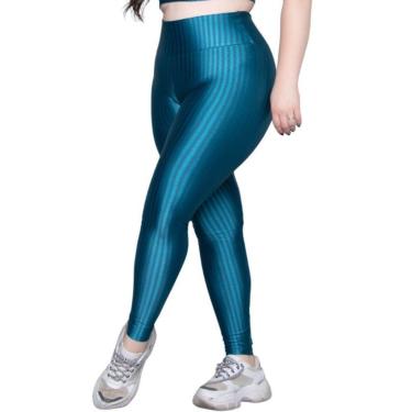 Imagem de Calça Legging Plus Size New Zig 3D Vekyo Poliamida Cós Alto Academia Treino Moda Fitness Feminina-Feminino