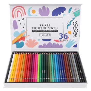 Imagem de 36 Lápis de Cor Apagáveis, Núcleos Macios Conjunto de Lápis de Cor Lápis de Desenho de Arte Profissional para Sombreamento Mistura Esboço Livro de Colorir Adultos Crianças