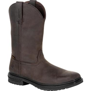Imagem de ROCKY Worksmart Bota Western impermeável com bico composto, Chocolate, 7.5 Wide