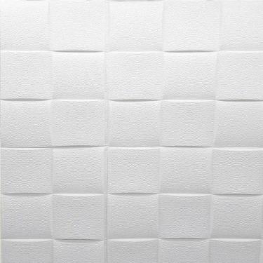 Imagem de Papel Parede Painel 3d Espuma Adesivo Lavável Tijolo Branco - SUA CASA