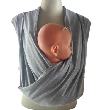 Imagem de Wrap Sling de Vestir para Carregar Bebês - Cinza Claro - Generic, Cinz