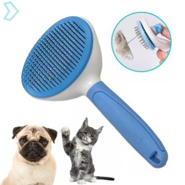 Imagem de Rasqueadeira Escova Pet Para Cachorro Gatos Removedor Pelos Tira Pelo 