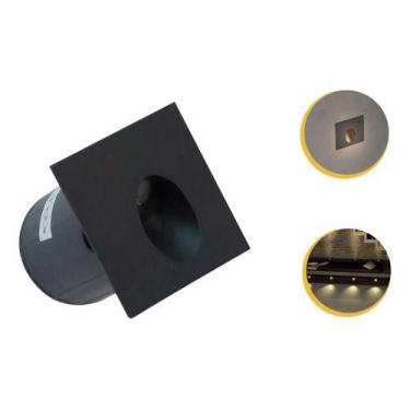 Imagem de Kit 14 Balizador Parede Escada 3w Quente Quadrado Embutido - Opus, Pre