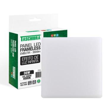 Imagem de Painel de Led Taschibra Frameless Quadrado Embutir 36W Bivolt, 4000K -