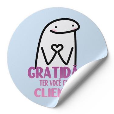 Imagem de 120 Etiquetas Auto Colante Adesivos Redondos Gratidão Ter Você Como Cl