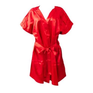 Imagem de Robe Hobby Cetim Seda Noiva Casamento Madrinha Manga Curta Tamanho Uni