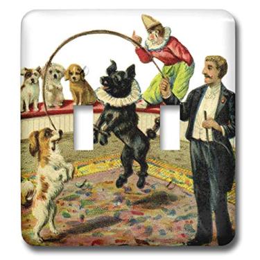 Imagem de 3dRose Lsp_34942_2 Interruptor de alternância para cães de circo caramelo, multicolorido