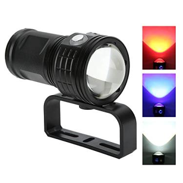 Imagem de Lanterna de mergulho leve para mergulho, lanterna de mergulho, lanterna LED à prova d'água Qx3 400lm Cob subaquática 100m para fotografia, vídeo de mergulho, tocha de luz de