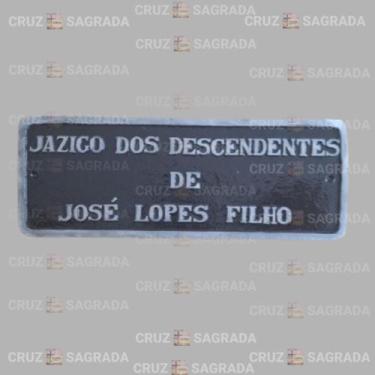 Imagem de Placa em Alumínio Túmulo Jazigo Lápide Cemitério da Família - Curz Sag