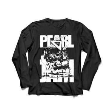Imagem de Camiseta Manga Longa Masculina Pearl Jam Grunge - Ultrav Store, Preto,