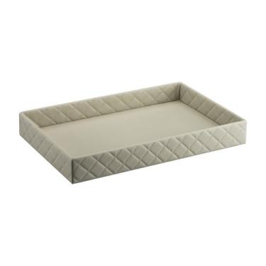Imagem de Bandeja Hara Sophia Matelassê Em material ecológico 60x40x8cm, Bege