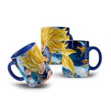 Imagem de Caneca de Porcelana Dragon Ball Goku SSJ3 Kamehameha 325mL - LaVince