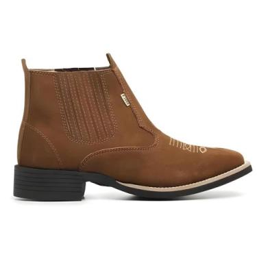 Imagem de Bota Texana Montaria Botina Country Macia Confortavel - F1000, Nobuck 
