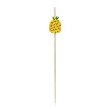 Imagem de Pick De Madeira Abacaxi 12cm  C/12 Un 29003049 - CROMUS
