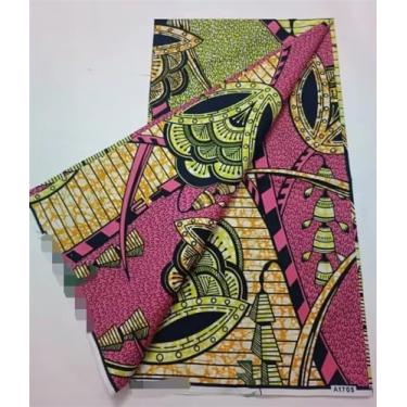 Imagem de Tecido Africano Cera Real Estampa Dourada Soft Pagne Ankara Material de Algodão Prata Nigeriana Gana para Festa de Casamento Vestido para Costurar (conforme a imagem-41)