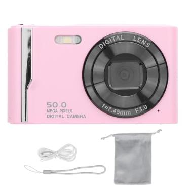 Imagem de Câmera Digital 4K de 50mp Compacta HD 16x Zoom Digital de 2,8 Polegadas LCD Anti Shake Autofocus Câmera Com Flash para Viagem (Rosa)