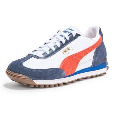 Imagem de PUMA Tênis infantil unissex Easy Rider (criança grande), Puma Branco/Red Fire, 17