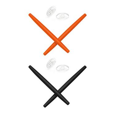 Imagem de Mryok 2 pares de meias auriculares de substituição para Oakley Transistor - Laranja e Preto