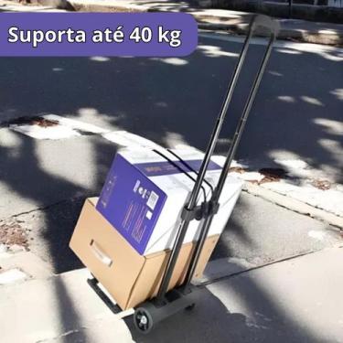 Imagem de Carrinho Plataforma Mão Dobrável 2 Rodas 40kg Carga Multiuso Expedição