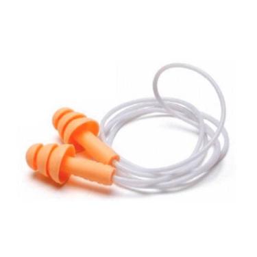 Imagem de Protetor 3M Auricular Cordão Silicone Pomp CA 5745 Laranja
