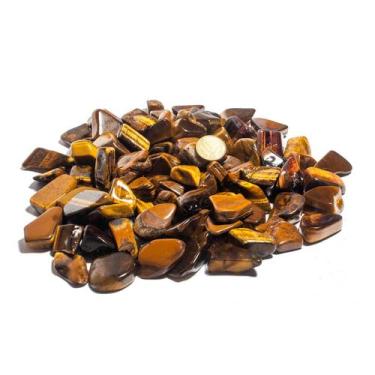 Imagem de 1kg Olho de Tigre Rolado Pedra Natural M 20 a 30mm Tipo B - Cristaisde