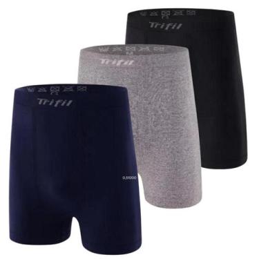 Imagem de Kit 3 Cuecas Boxer Sem Costura Microfibra Plus Size Trifil - CE4411, M