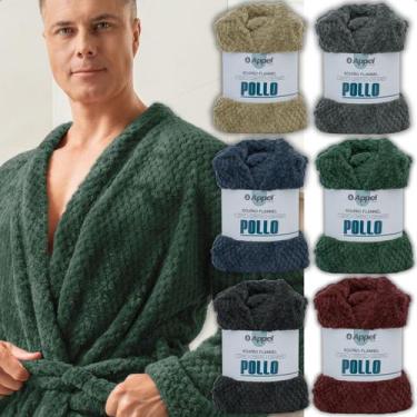 Imagem de Roupão Masculino Adulto Pollo Microfibra Flannel Manga Longa - Appel, 