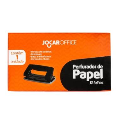 Imagem de Perfurador de Metal 2 Furos Para 12 Folhas Leonora, Preto