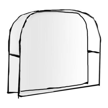 Imagem de harayaa Capa para cadeira de salão de beleza PVC transparente à prova d'água capa protetora de encosto profissional para cabeleireiro SPA barbearia salões, 51x40x12cm